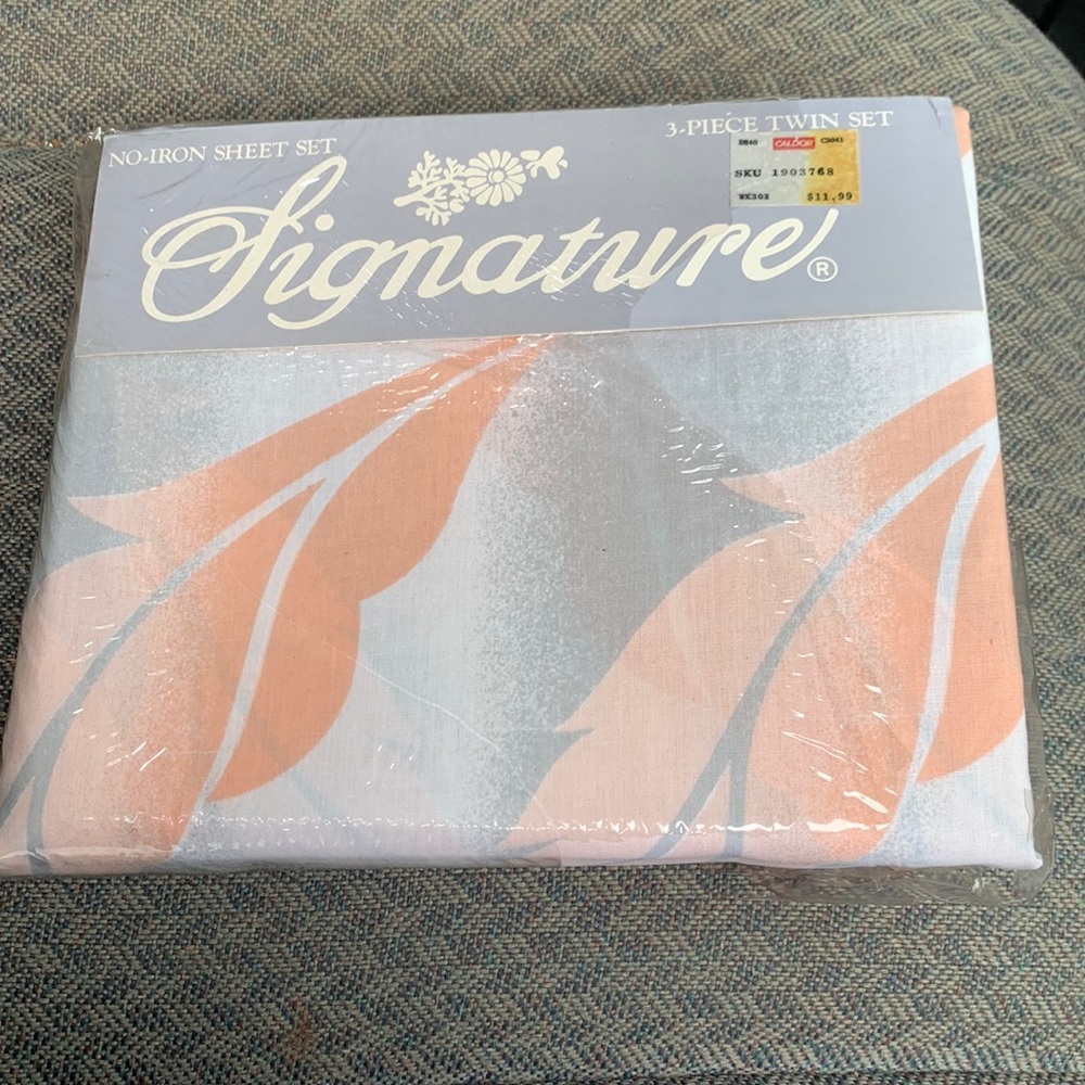 vintage signature twin bed sheet set